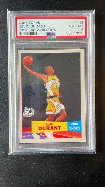 2007-08 Topps Variation Kevin Durant PSA 8 