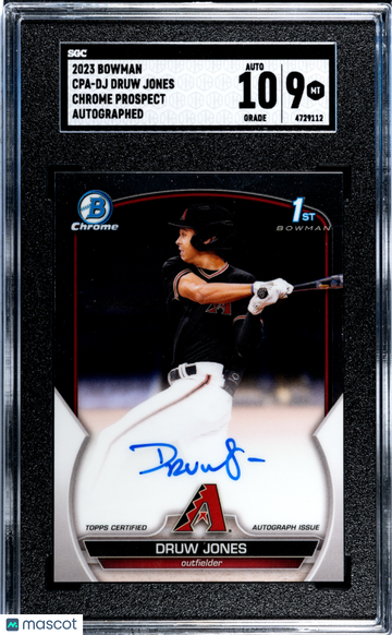 2023 Bowman Druw Jones #CPA-DJ CHR. Pros. Autograph SGC 9 Auto 10