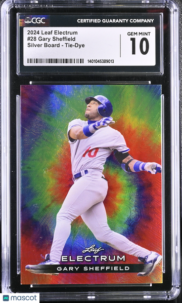 2024 Leaf Electrum Gary Sheffield #28 Silver Board - Tie-Dye /75 CGC 10