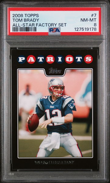2008 Topps All-Star Factory Set Tom Brady #7 PSA 8