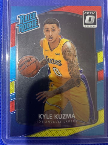 2017-18 optic red yellow kyle kuzma rated rookie 