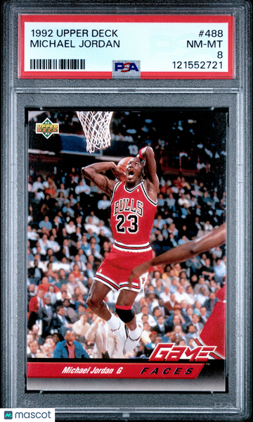 1992 Upper Deck Michael Jordan #488 PSA 8