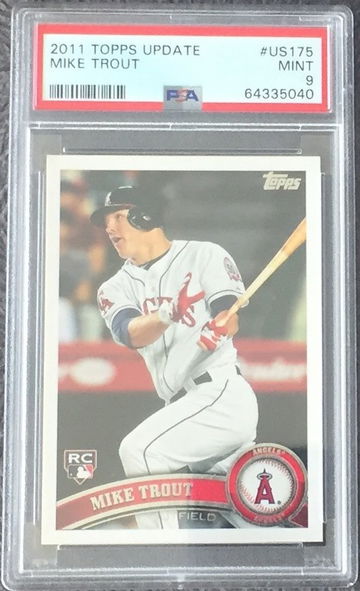 Mike Trout PSA 9 MINT - Rookie Card RC - 2011 Topps Update