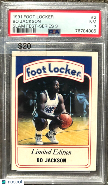 1991 Foot Locker Bo Jackson Slam Fest Series 3 PSA 7 RARE!