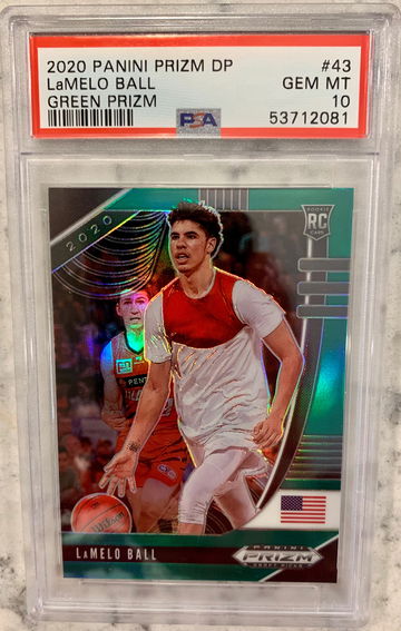 2020 Panini Prizm LaMelo Ball Green Rookie PSA 10