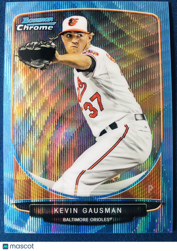 KEVIN GAUSMAN 2013 Bowman Chrome Prospect #TP-8 BLUE Refractor Parallel SP