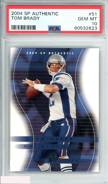 2004 SP AUTHENTIC TOM BRADY #51 NEW ENGLAND PATRIOTS PSA 10 GEM MT