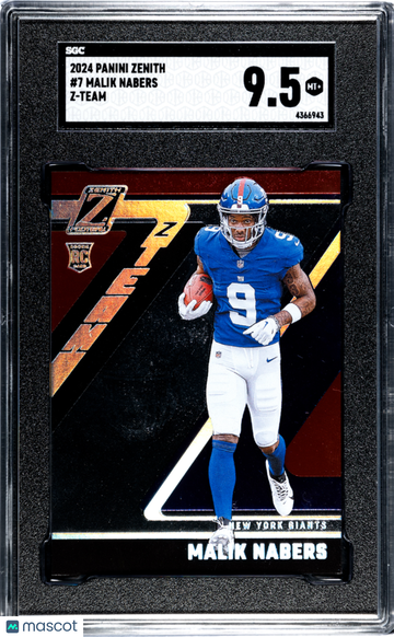 2024 Panini Zenith Malik Nabers #7 Team SGC 9.5