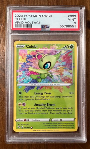 Pokémon Vivid Voltage Celebi PSA 9