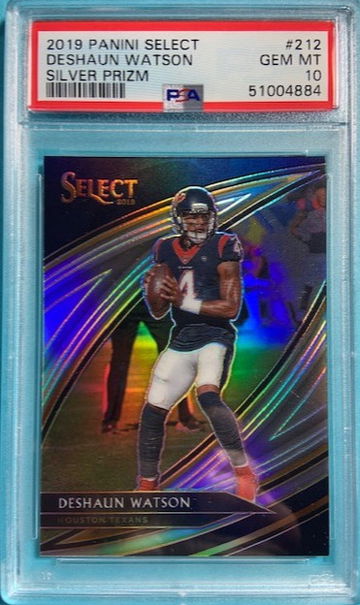 2019 Panini Select Field Level Silver Prizm Deshaun Watson #212 PSA 10 Gem Mint