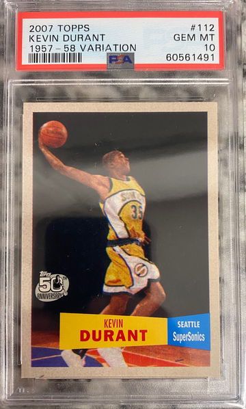 2007 Topps Kevin Durant 1957-58 Variation PSA 10
