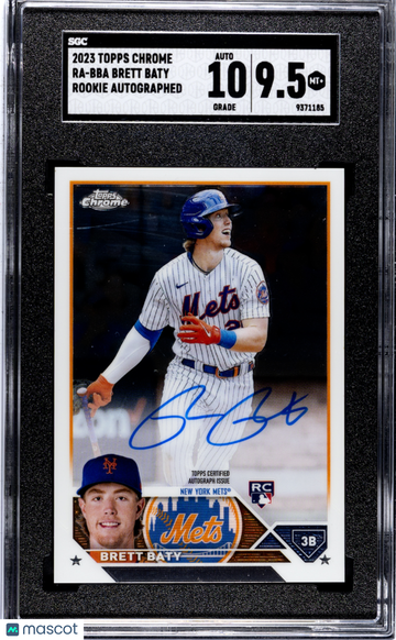 2023 Topps Chrome Brett Baty #RA-BBA RK. Autograph SGC 9.5 Auto 10