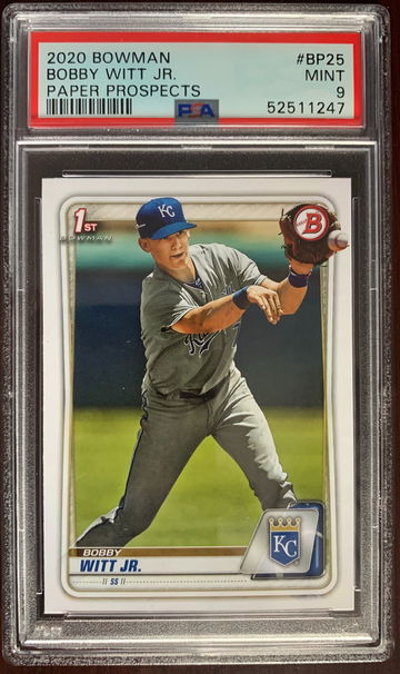 2020 Bowman Bobby Witt Jr. PSA 9 Mint