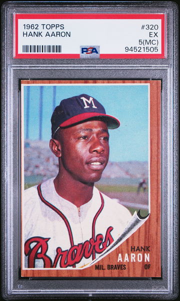 1962 TOPPS HANK AARON #320 PSA 5