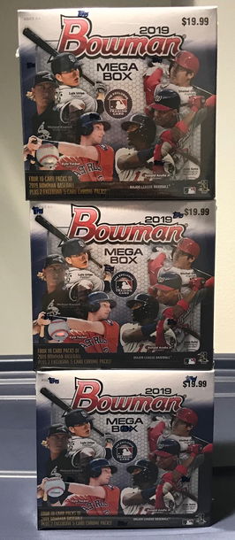 Lot of (3) 2019 Bowman Mega Box Baseball Sealed