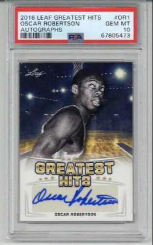 2016 LEAF GREATEST HITS AUTOGRAPHS AUTO #OR1 OSCAR ROBERTSON PSA 10
