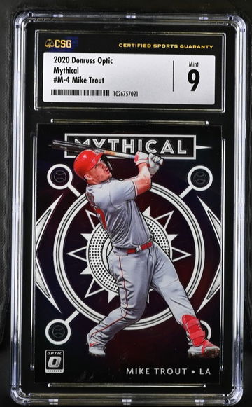 2020 Donruss Optic Mythical Mike Trout CSG 9 MINT