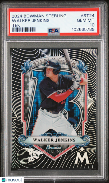 2024 Bowman Sterling Sterling Tek Walker Jenkins #ST24 PSA 10