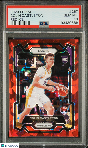 2023 Panini Prizm Colin Castleton #287 Red Ice PSA 10