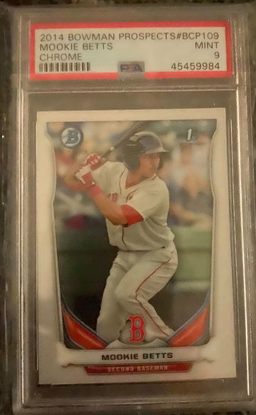 Mookie Betts 2014 Bowman Chrome Prospects #BCP109 PSA 9
