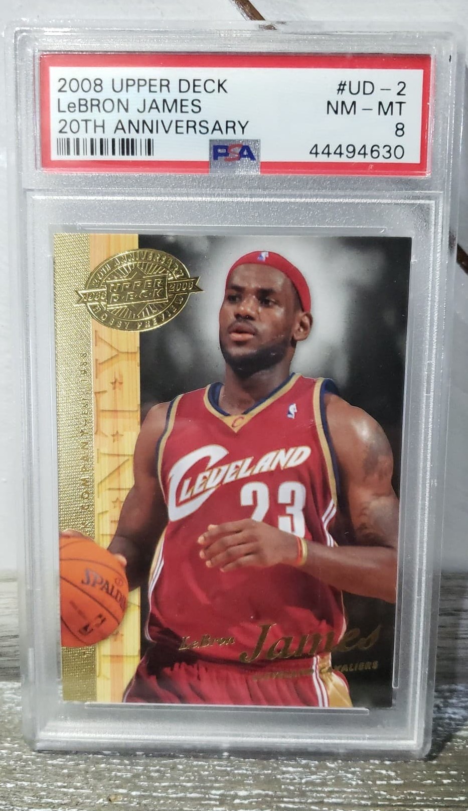 2008 Upper Deck Lebron James 20th Anniversary PSA 8