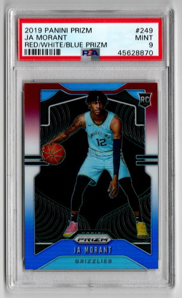 2019  Prizm Red White Blue Ja Morant PSA 9