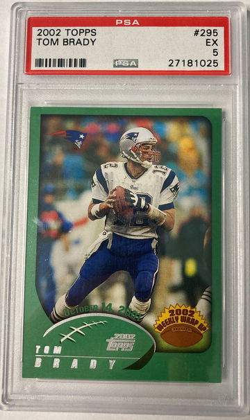 2002 Topps Tom Brady psa 5