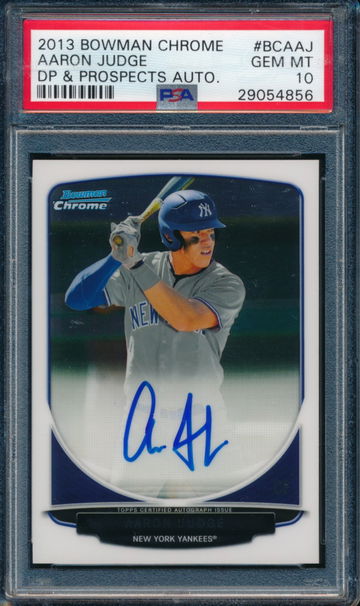 PSA 10 Aaron Judge Auto 2013 Bowman Chrome Draft Pick Autographs #AJ Autograph 