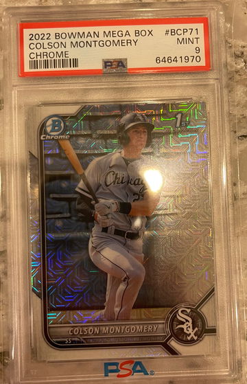 2022 Bowman Mega Box #BCP-71 Colson Montgomery  Mojo Refractor PSA 9 mint
