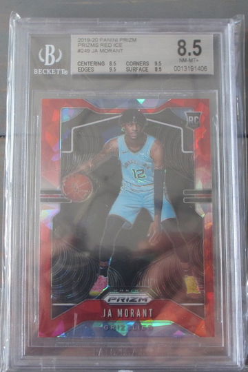 Ja Morant RC 2019 Panini Prizm Red Ice Refractor BGS 8.5