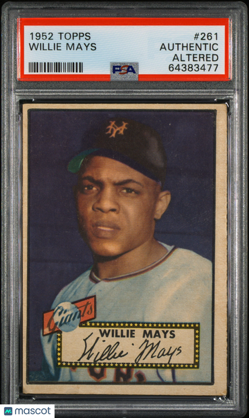 1952 Topps Willie Mays #261 PSA ALTERED AA NICE COLORING SOLID CORNERS