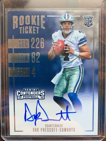 2016 Contenders Dak Prescott RC Rookie Ticket Auto SP /250
