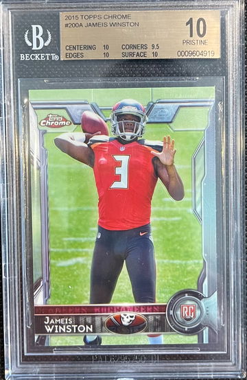 Jameis Winston 2015 Topps Chrome 200A Rookie RC BGS 10 PRISTINE