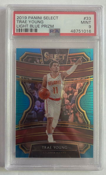 2019 Panini Select Trae Young Light Blue Prizm #33 PSA 9
