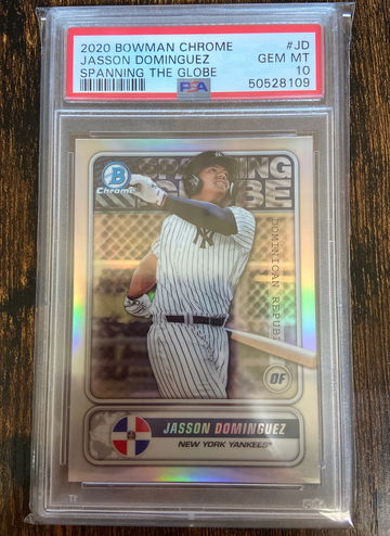 Jasson Dominguez Spanning The Globe Bowman Chrome PSA 10
