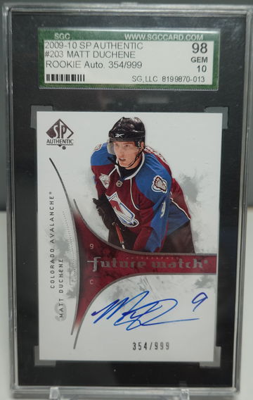 2009-10 SP Authentic Matt Duchene Future Watch Auto SGC 98 10