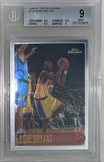 Kobe Bryant 1996-97 topps chrome rc rookie bgs 9