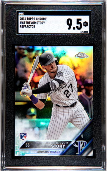 2016 Topps Chrome Trevor Story Refractor SGC 9.5