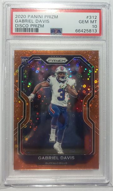 2020 Panini Prizm Gabriel Davis Orange Disco PSA 10