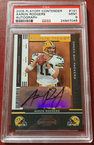 Aaron Rodgers Contenders PSA 9