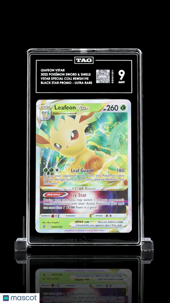 Pokémon Sword & Shield Black Star Promos Leafeon VSTAR TAG 9 #SWSH195
