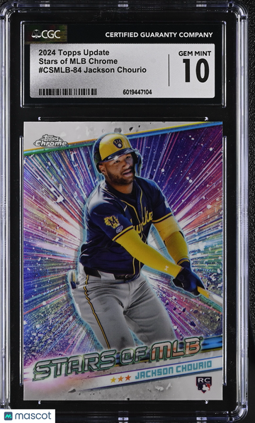 2024 Topps Update Jackson Chourio #CSMLB-84 Stars of MLB Chrome CGC 10