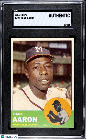 1963 Topps Hank Aaron #390 SGC A