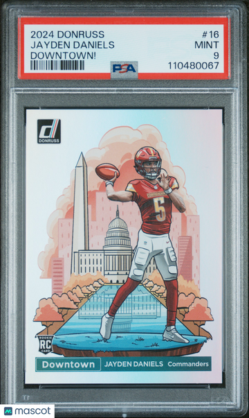 2024 Panini Donruss Downtown! Jayden Daniels #16 PSA 9