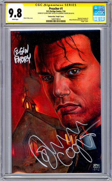 PREACHER #1 CGC-SS 9.8 SIG GLENN FABRY & DOMINIC COOPER* WIZARD COMICON REP 2016