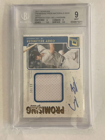 2017 Donruss Promising Pros Cody Bellinger RC BGS 9/10