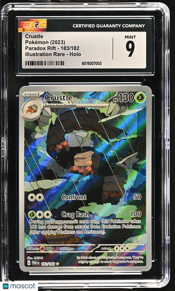 2023 Pokémon Paradox Rift Crustle Illustration Rare CGC 9 #183/182