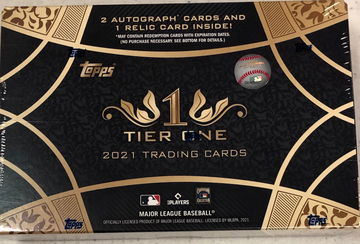 2021 TOPPS TIER ONE BASEBALL FACTORY-SEALED HOBBY BOX - SUPPORT YOUR LCS!