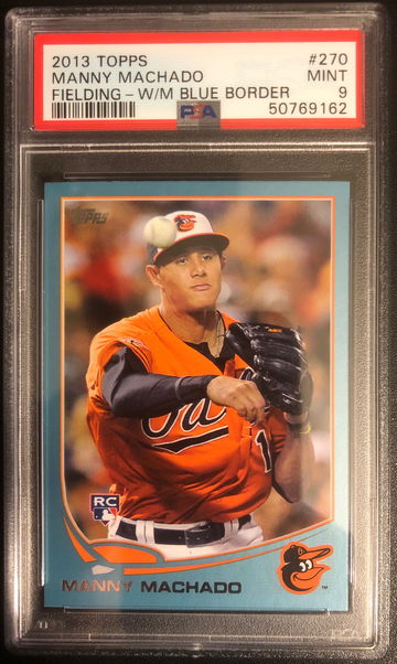 2013 Topps #270 Manny Machado RC Rookie Blue Border Retail Exclusive PSA 9 Mint