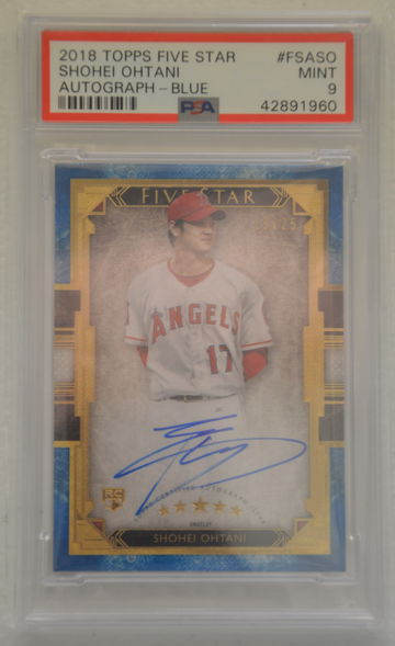 2018 Five Star Shohei Ohtani Blue Auto PSA 9 #/25